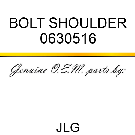 BOLT SHOULDER 0630516