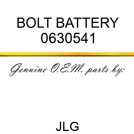 BOLT BATTERY 0630541