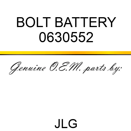 BOLT BATTERY 0630552