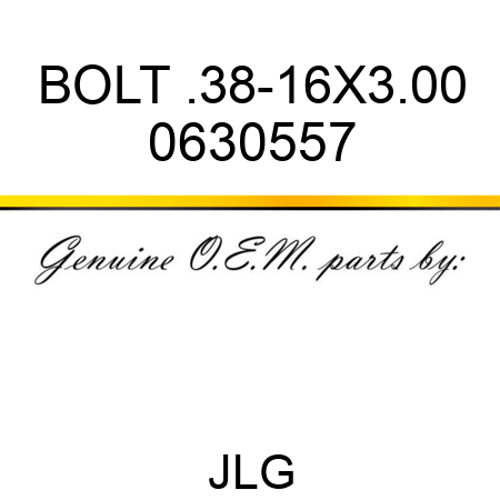 BOLT .38-16X3.00 0630557