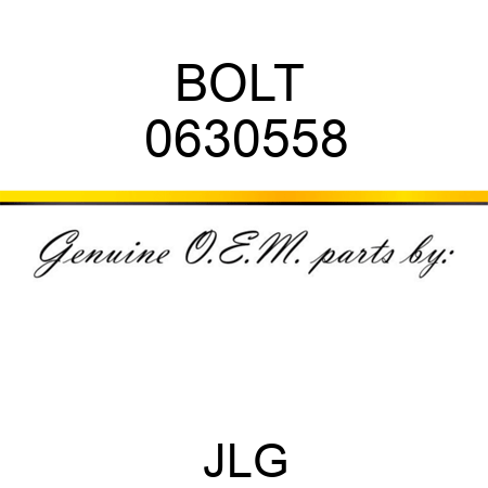 BOLT  0630558