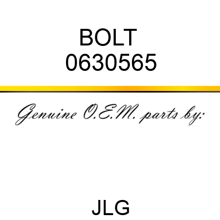 BOLT  0630565