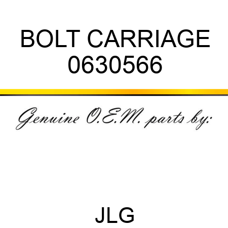 BOLT CARRIAGE 0630566