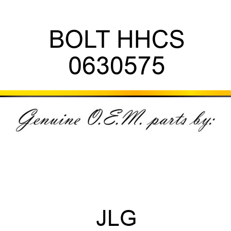 BOLT HHCS 0630575