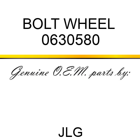 BOLT WHEEL  0630580