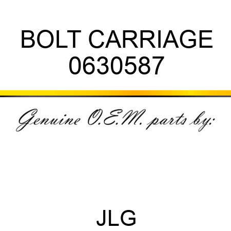 BOLT CARRIAGE 0630587