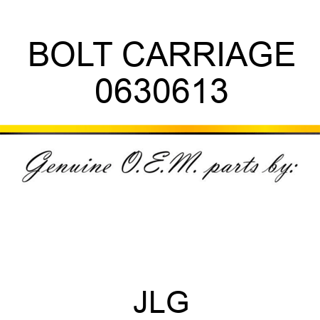 BOLT CARRIAGE 0630613