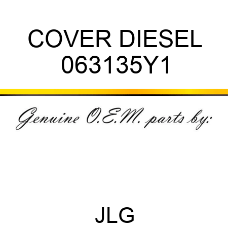 COVER DIESEL 063135Y1