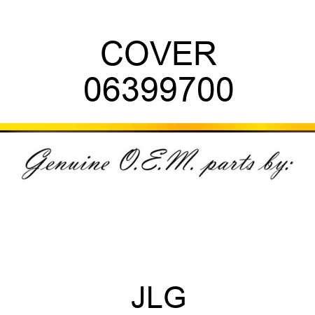 COVER 06399700