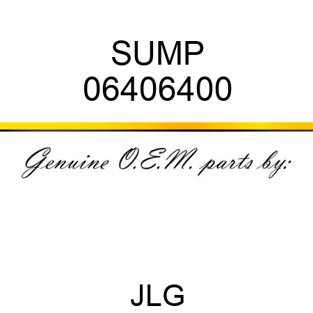 SUMP 06406400