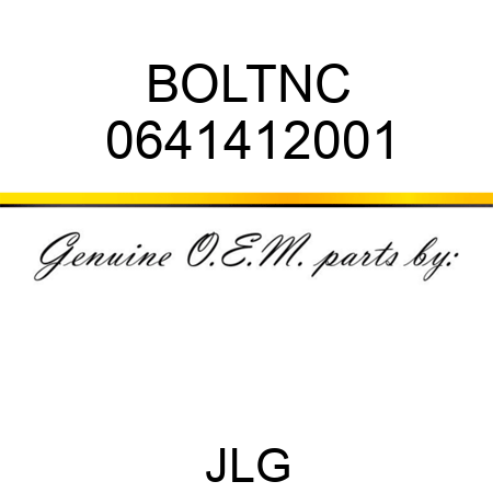 BOLTNC 0641412001