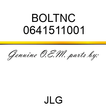 BOLTNC 0641511001