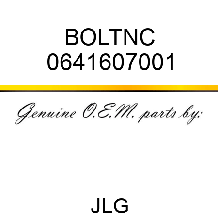 BOLTNC 0641607001