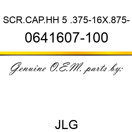 SCR.CAP.HH 5 .375-16X.875- 0641607-100