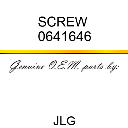 SCREW  0641646