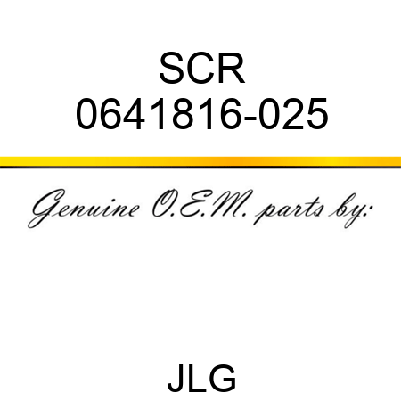 SCR 0641816-025