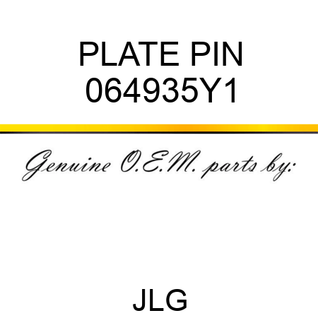 PLATE PIN 064935Y1