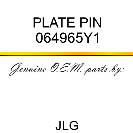 PLATE PIN 064965Y1