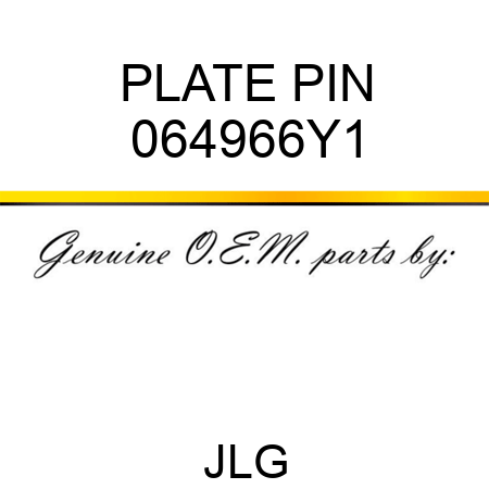 PLATE PIN 064966Y1