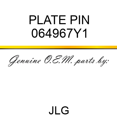 PLATE PIN 064967Y1