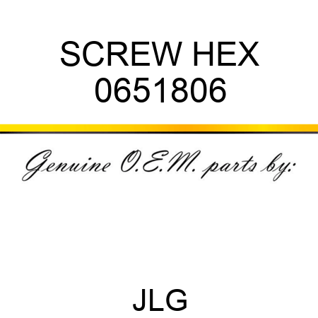 SCREW HEX 0651806