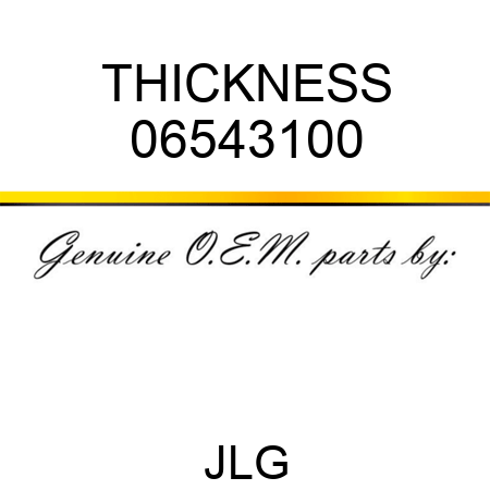 THICKNESS 06543100