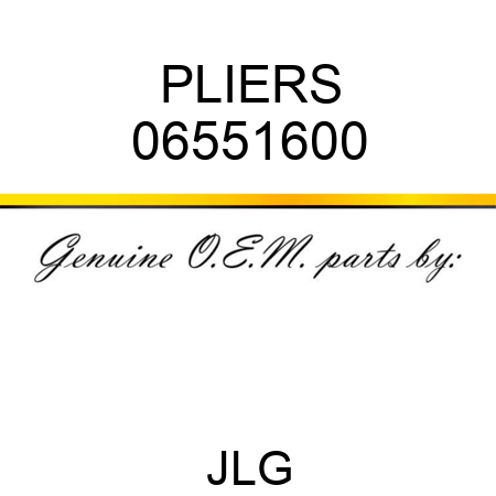 PLIERS 06551600