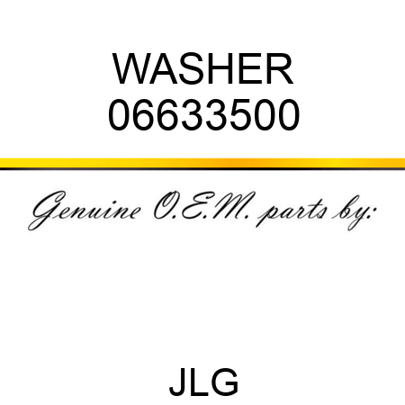 WASHER 06633500