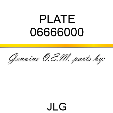 PLATE 06666000