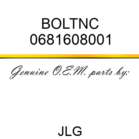 BOLTNC 0681608001