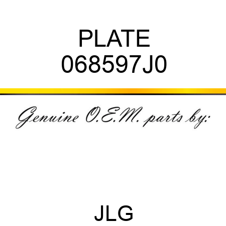 PLATE 068597J0