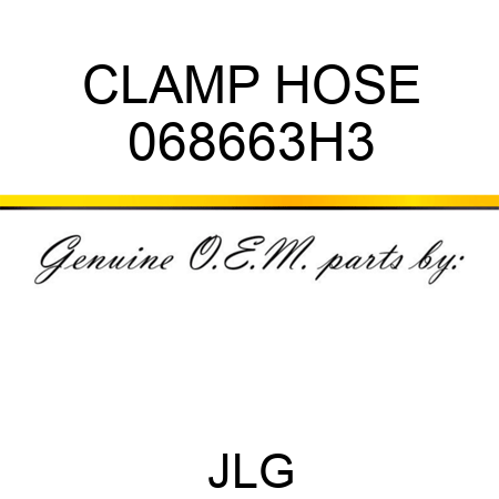 CLAMP HOSE 068663H3