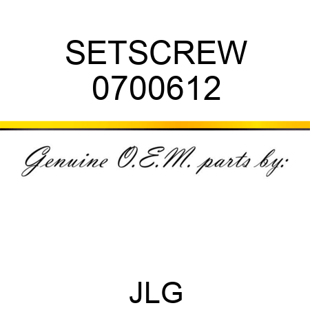 SETSCREW 0700612