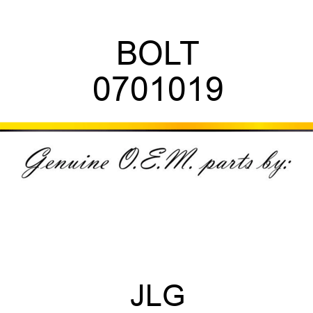 BOLT 0701019