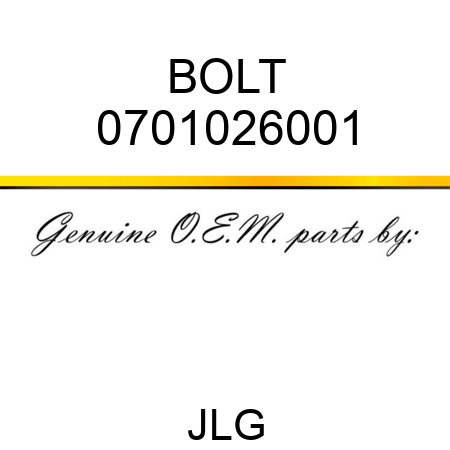 BOLT 0701026001