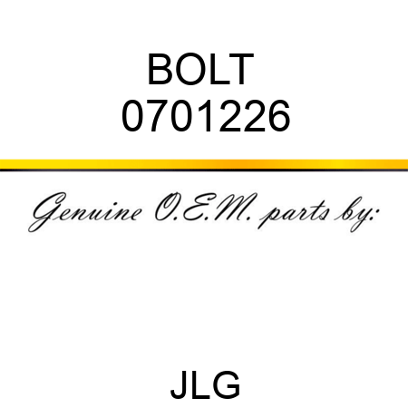 BOLT  0701226