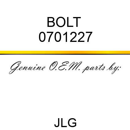 BOLT  0701227