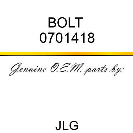 BOLT  0701418