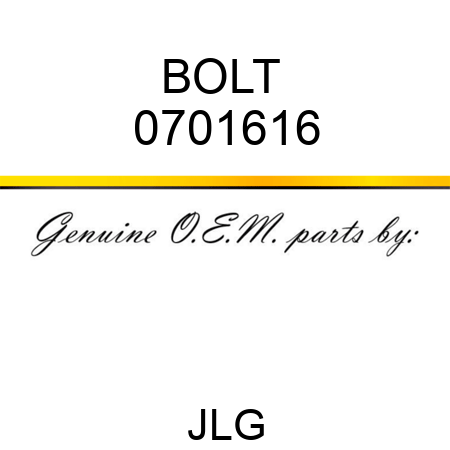 BOLT  0701616