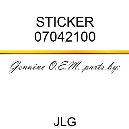 STICKER 07042100