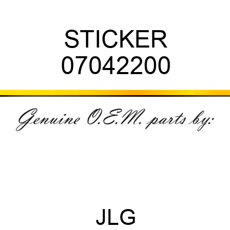 STICKER 07042200