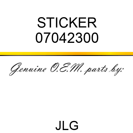 STICKER 07042300