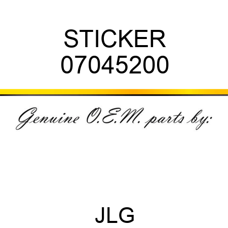 STICKER 07045200