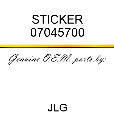 STICKER 07045700