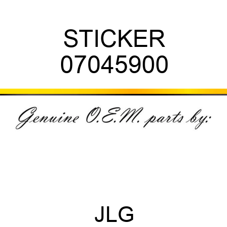 STICKER 07045900