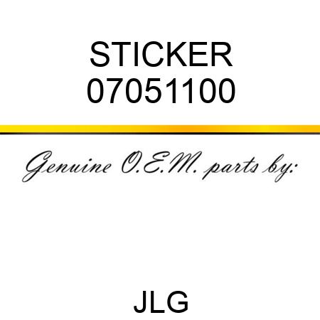 STICKER 07051100