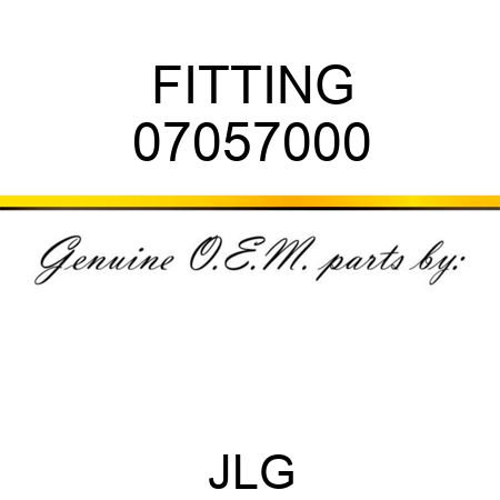 FITTING 07057000