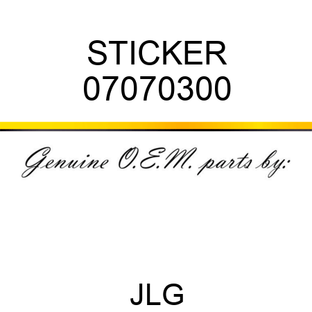 STICKER 07070300