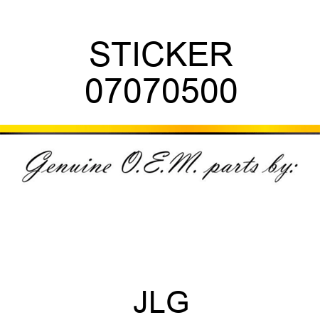 STICKER 07070500