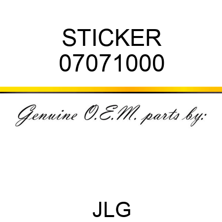 STICKER 07071000